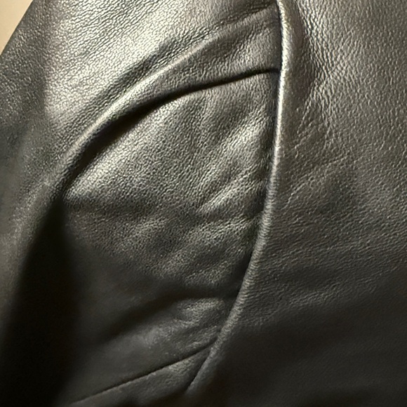 INC International Concepts Black Leather Jacket - Picture 9 of 16